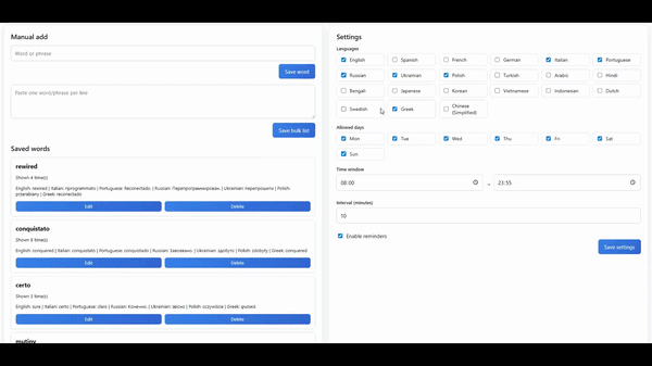 Langit extension demo